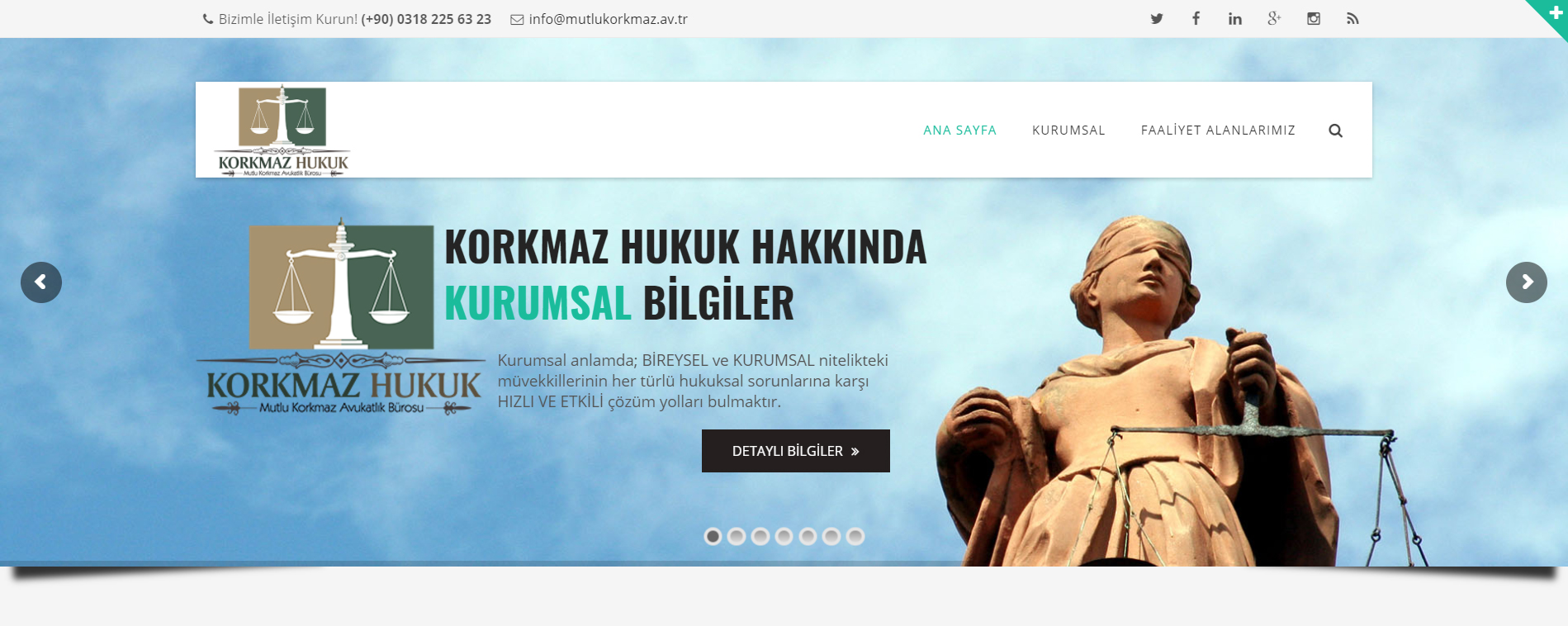 “Mutlu Korkmaz Avukatlık Bürosu” Kurumsal Web Sitesi Yayında!.